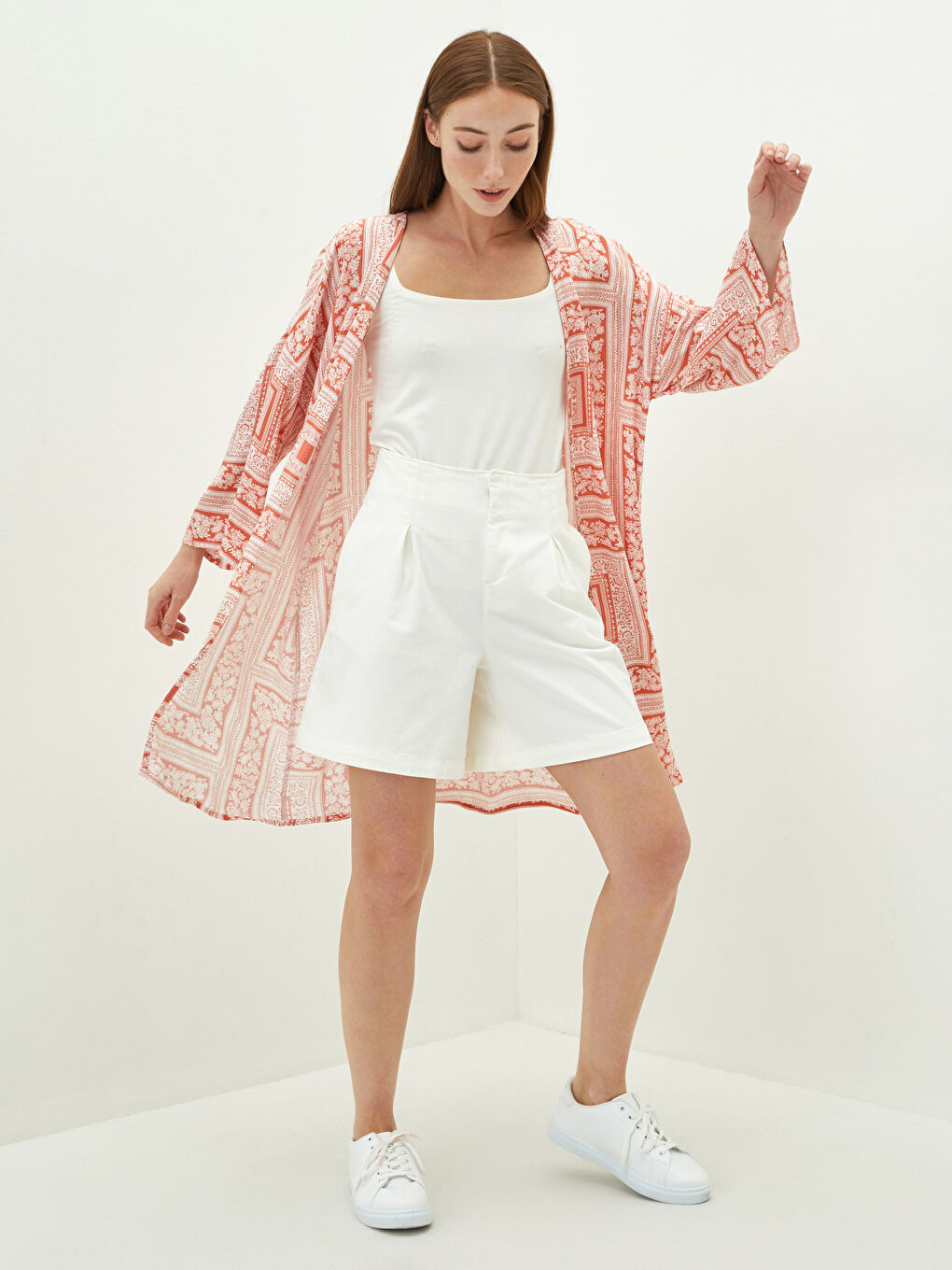 Patterned Viscose Women's Jacket-2