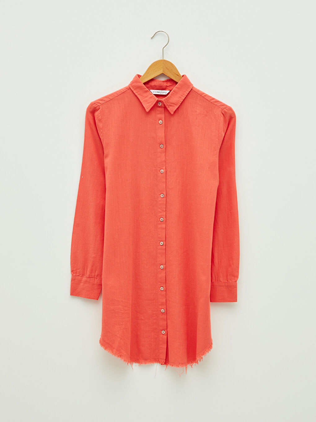 әйелдерге арналған өрнексіз ұзын жең жейде туника-5