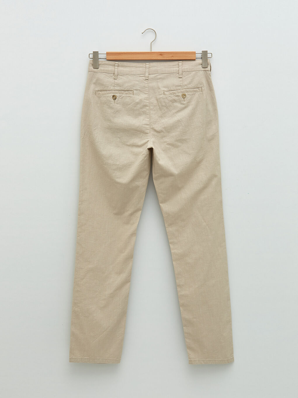 Bej Standart Kalıp Gabardin Erkek Pantolon-5