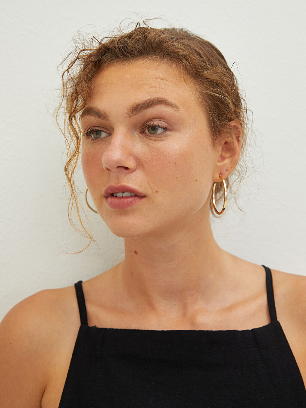 Siyah Kadın Kare Yaka Düz Kolsuz Elbise-3