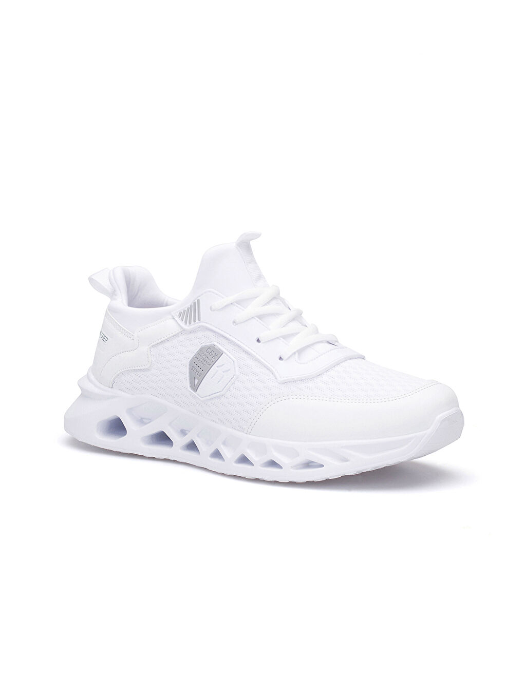 Beyaz Bağcıklı Erkek Aktif Spor Ayakkabı