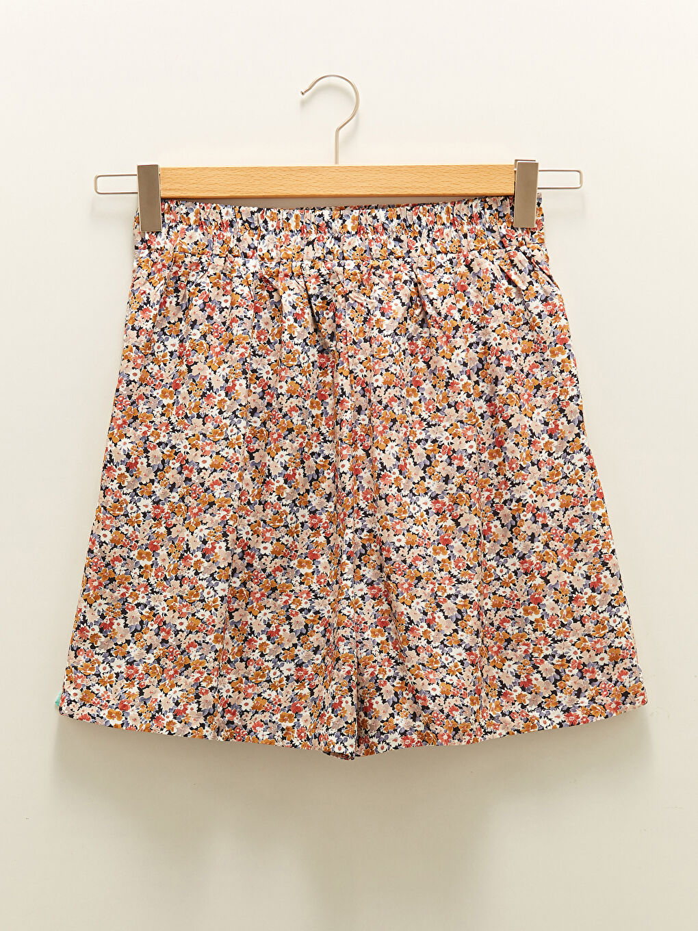 Šorts od viskoze sa cvetnim uzorkom, širokog kroja i elastičnim strukom za žene-7