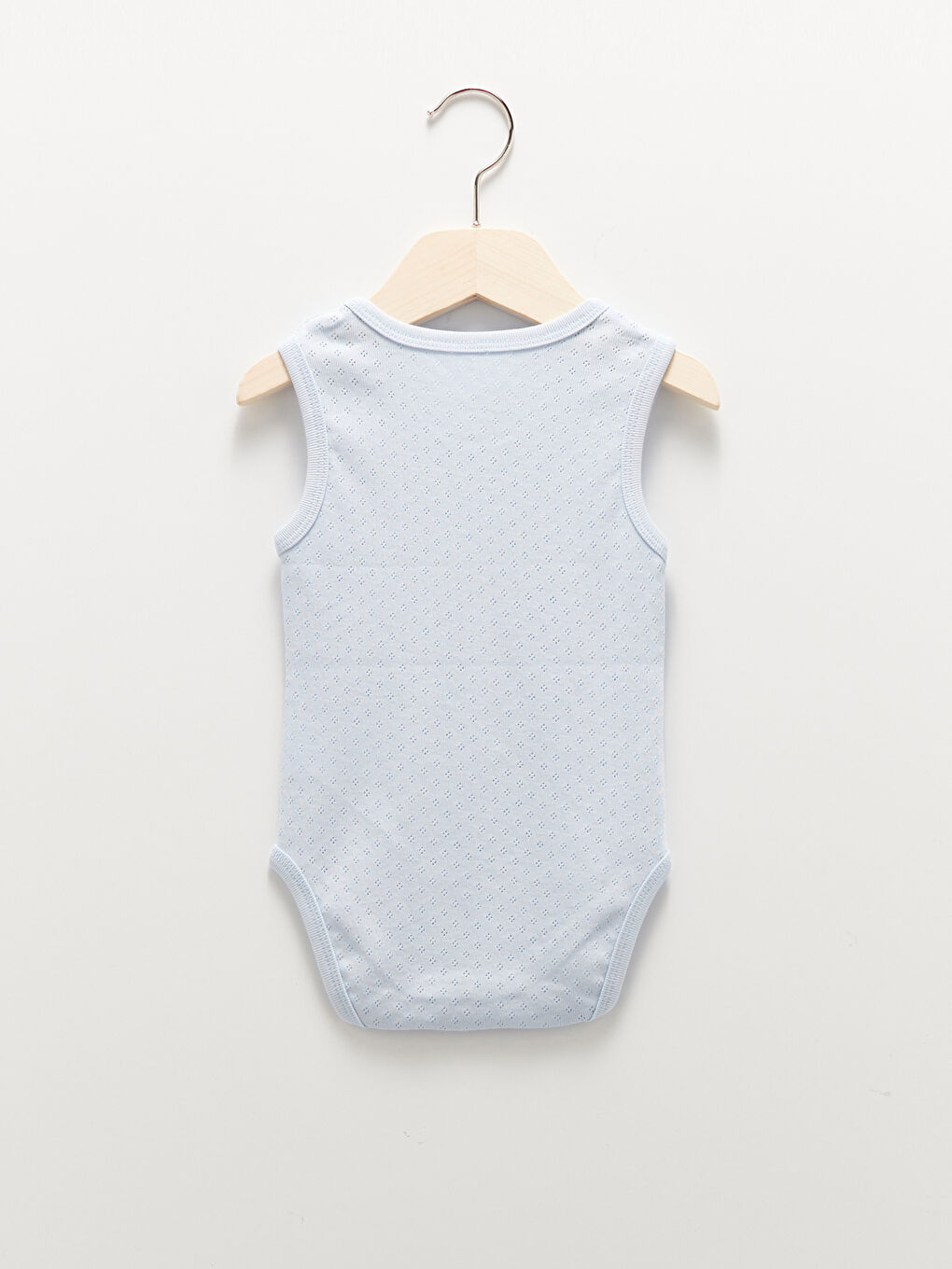Mavi Luggi Baby Bisiklet Yaka Kendinden Desenli Erkek Bebek Çıtçıtlı Bodysuit 2'li-4