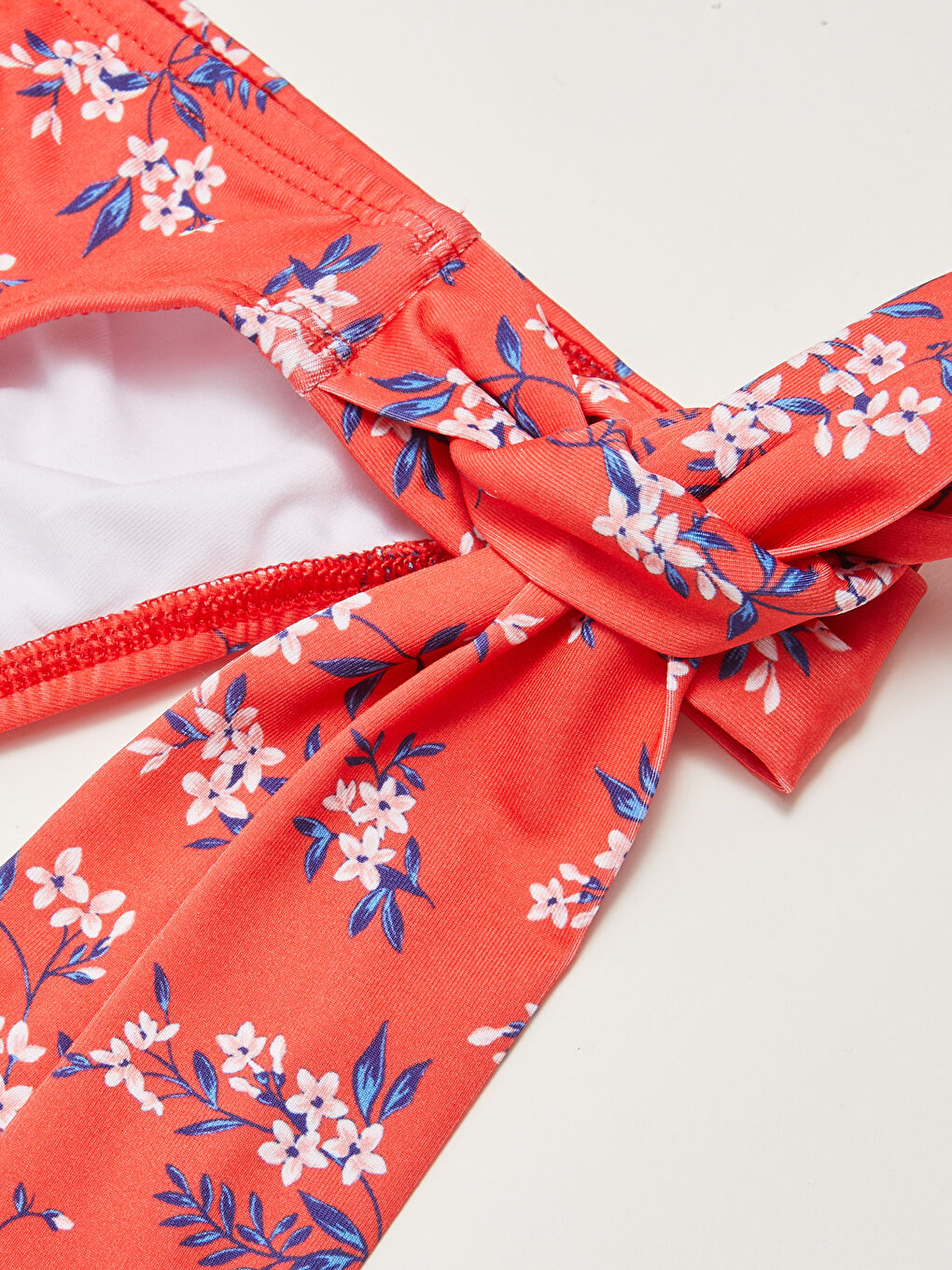 Floral Printed Lacing Detail Women's Bikini Bottom -S1MD59Z8-LTQ