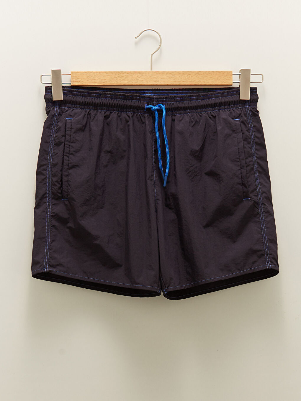 Lacivert Kısa Boy Basic Erkek Deniz Şortu-5