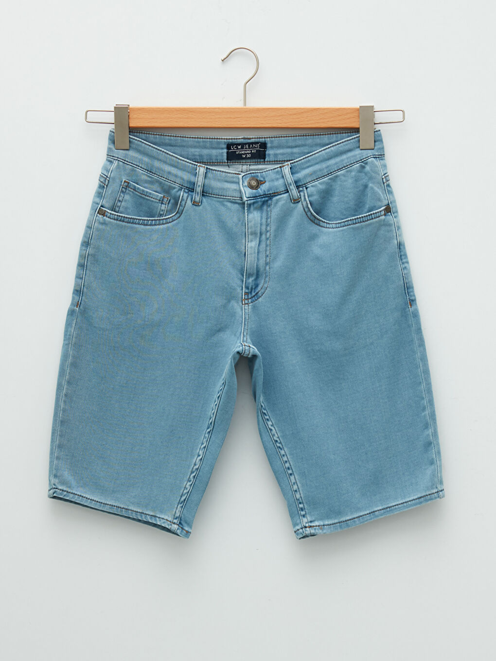 Standard Fit Men's Denim Shorts-5