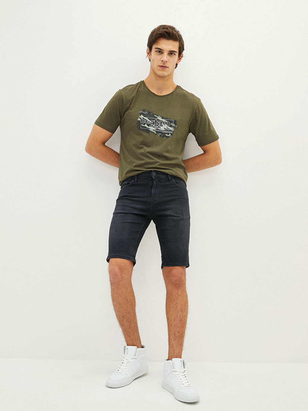 Slim Fit Men's Jean Shorts -S1ME54Z8-326