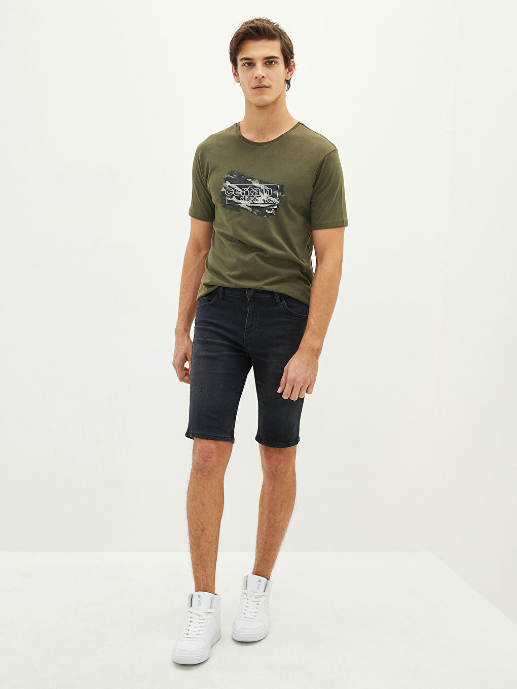 Slim Fit Men's Jean Shorts -S1ME54Z8-326