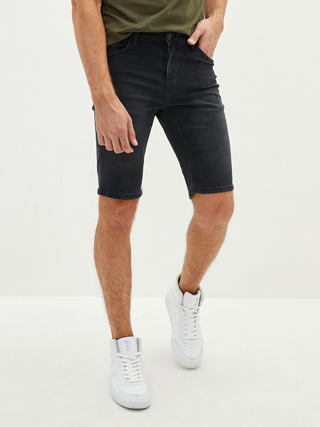 Slim Fit Men's Jean Shorts -S1ME54Z8-326