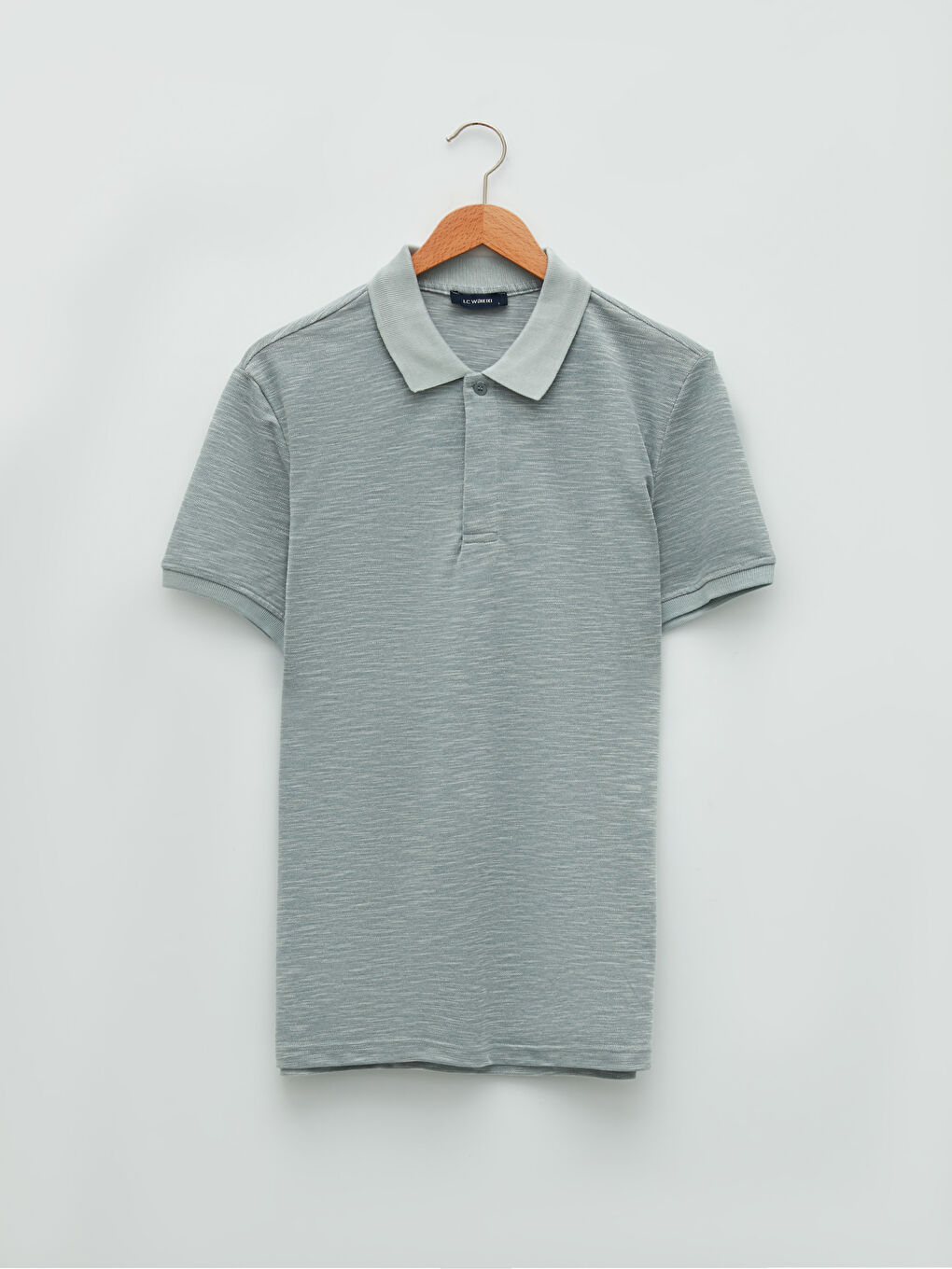 Ерлерге арналған поло жағалы қысқа жең футболка-5