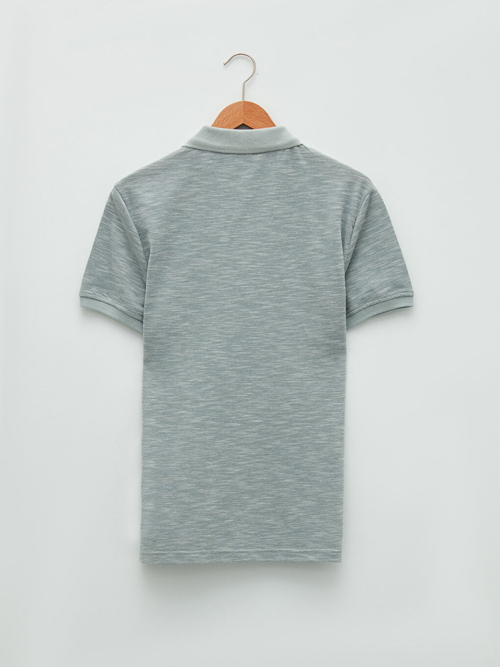 Ерлерге арналған поло жағалы қысқа жең футболка-6