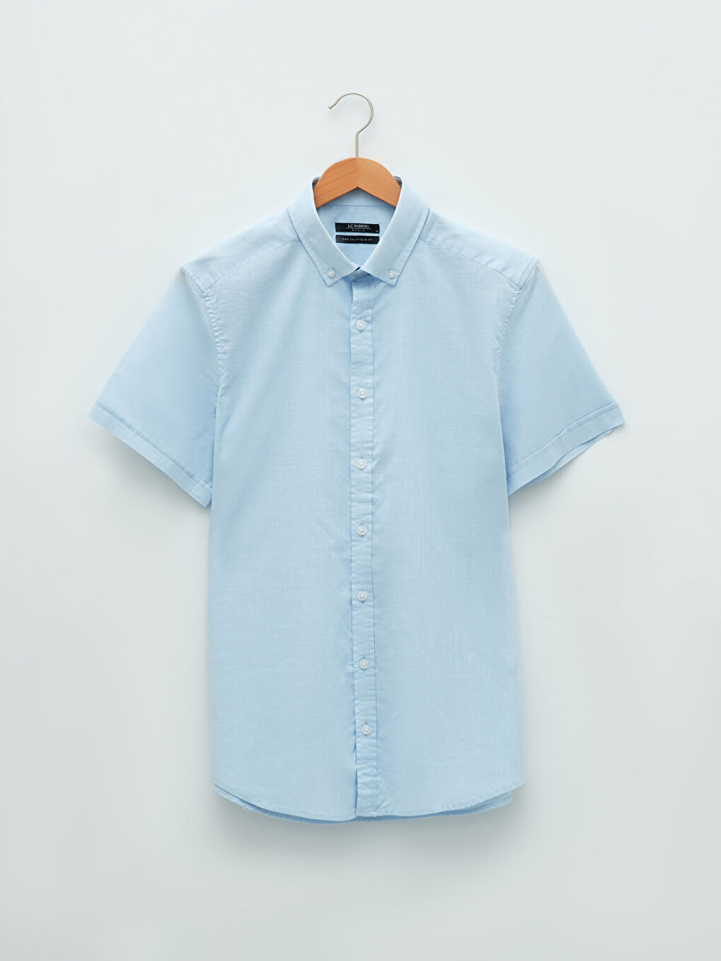 قميص رجالي كم قصير قطن بقصة رفيعة-5