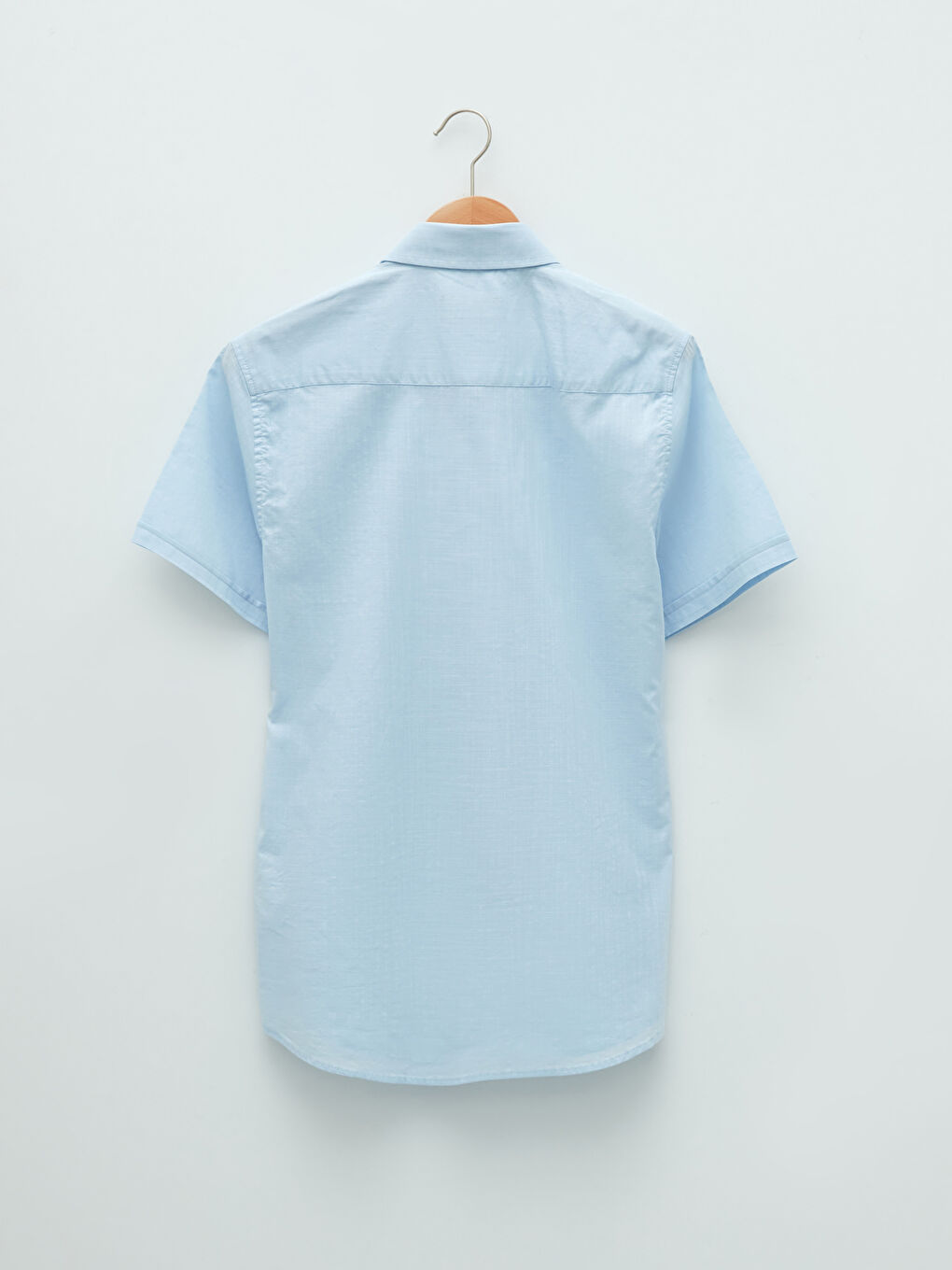 قميص رجالي كم قصير قطن بقصة رفيعة-6