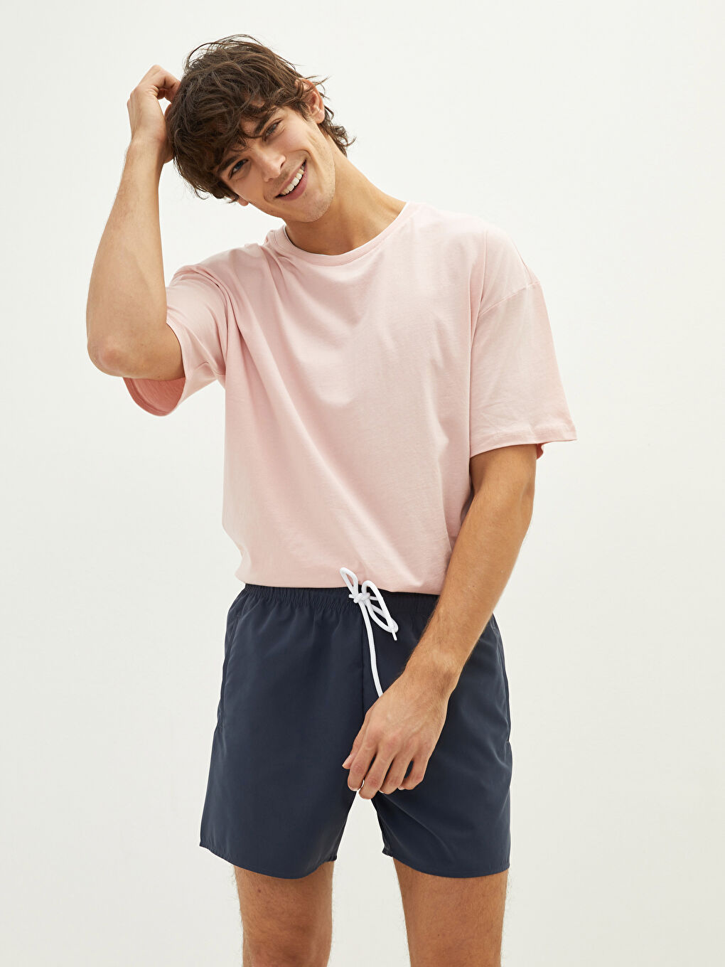 Antrasit Kısa Boy Basic Erkek Deniz Şortu