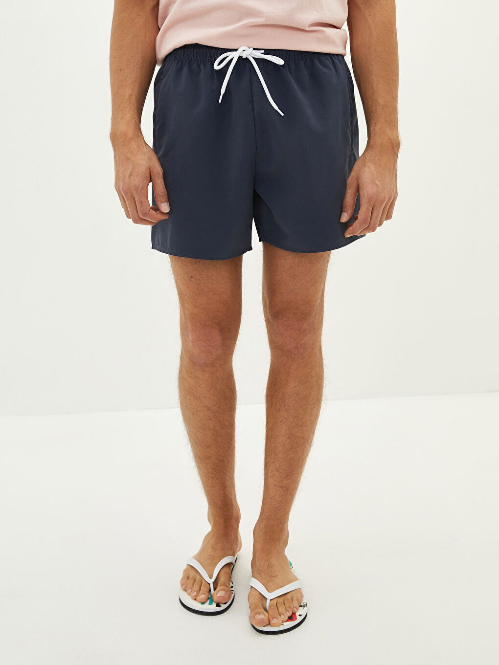 Antrasit Kısa Boy Basic Erkek Deniz Şortu-3