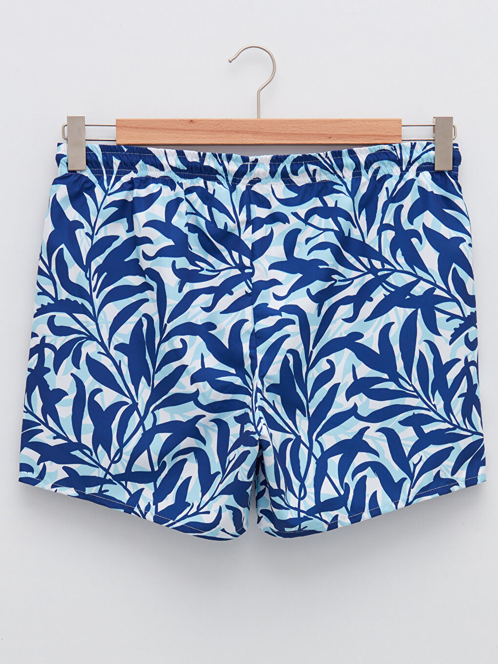 Lacivert Kısa Boy Desenli Erkek Deniz Şortu-6