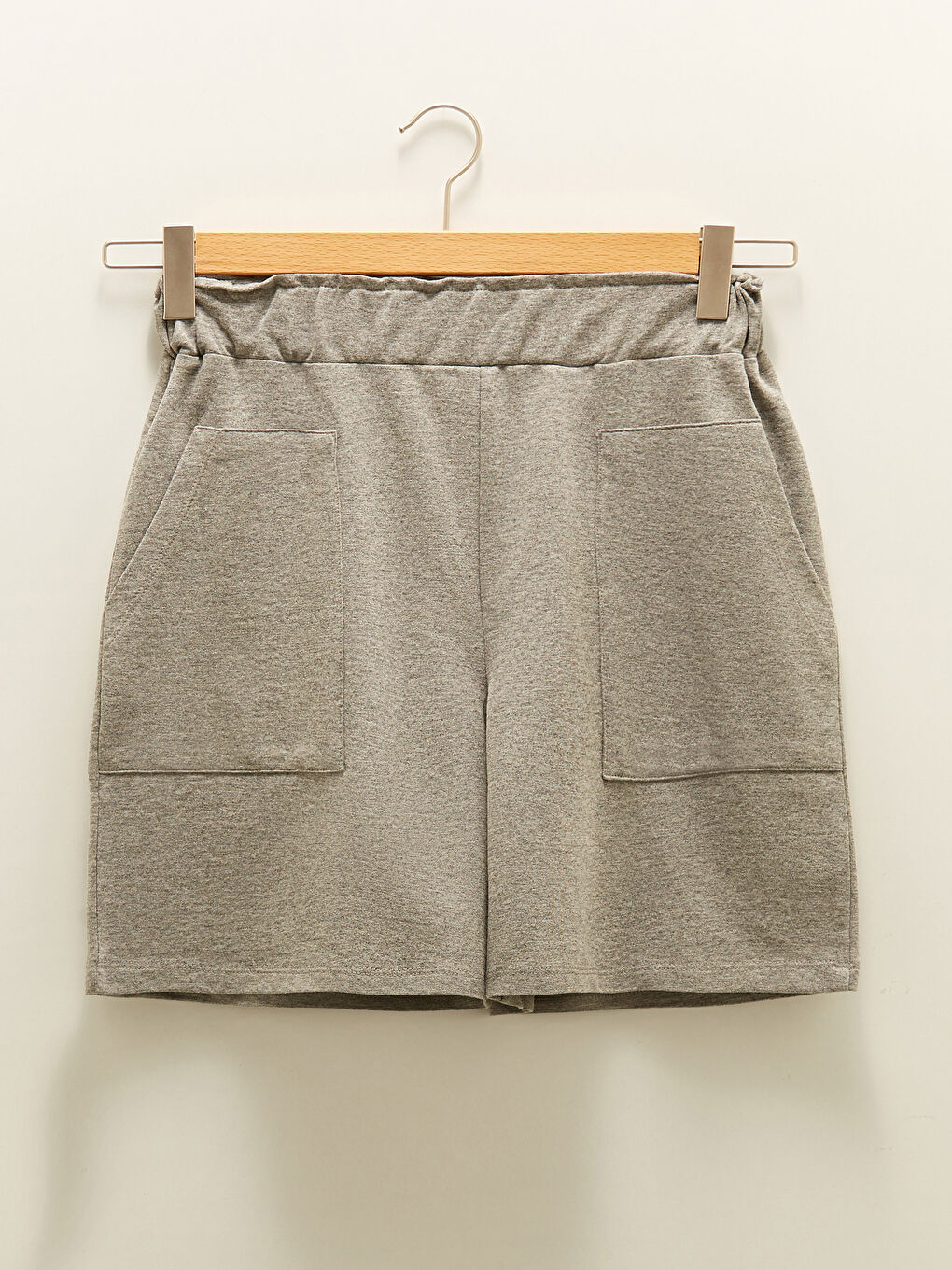 Women's Bermuda Shorts With Elastic Waist Pocket Detailed -S1MF00Z8-998