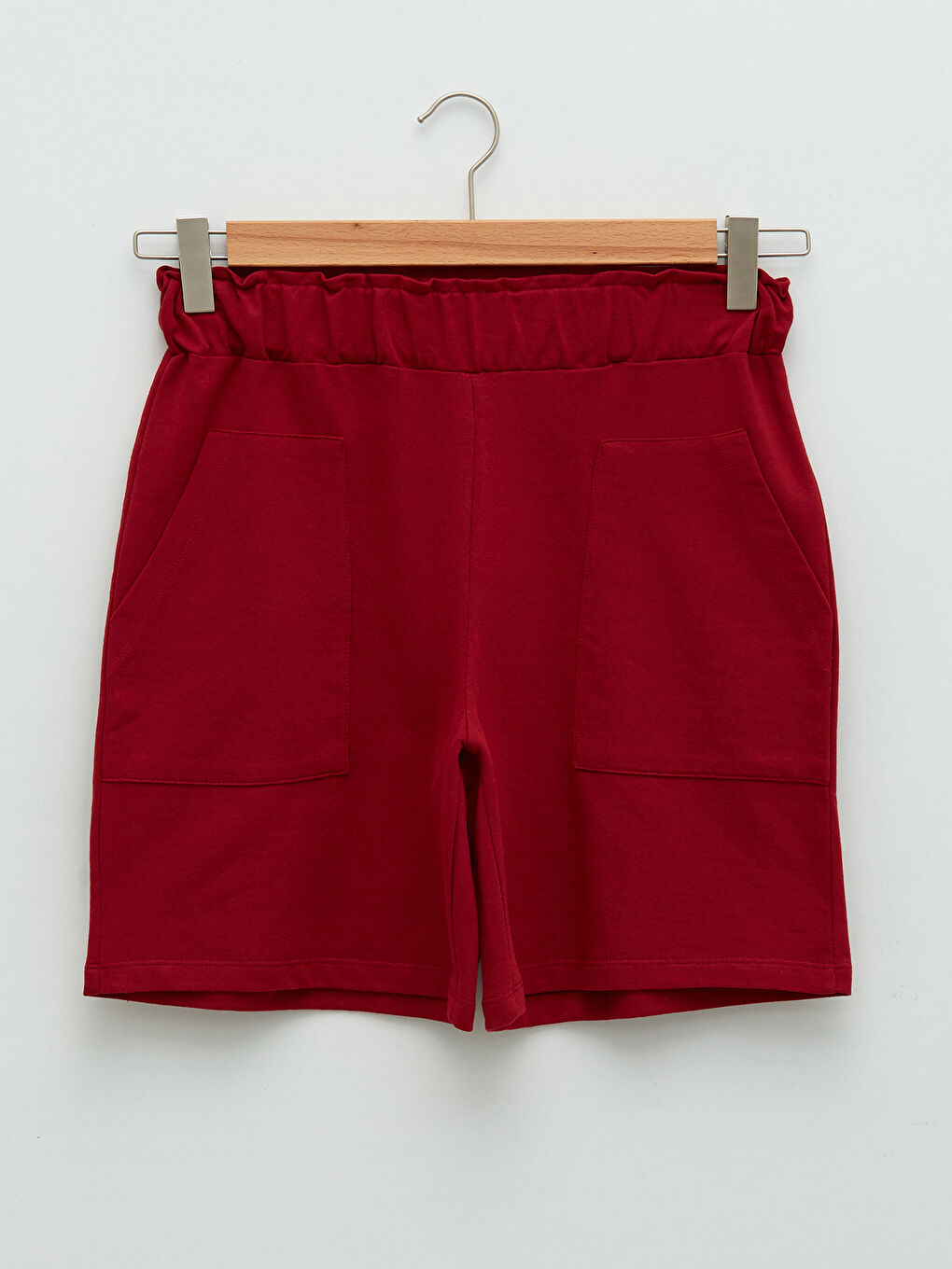 Women's Bermuda Shorts With Elastic Waist Pocket Detailed -S1MF00Z8-R3Q
