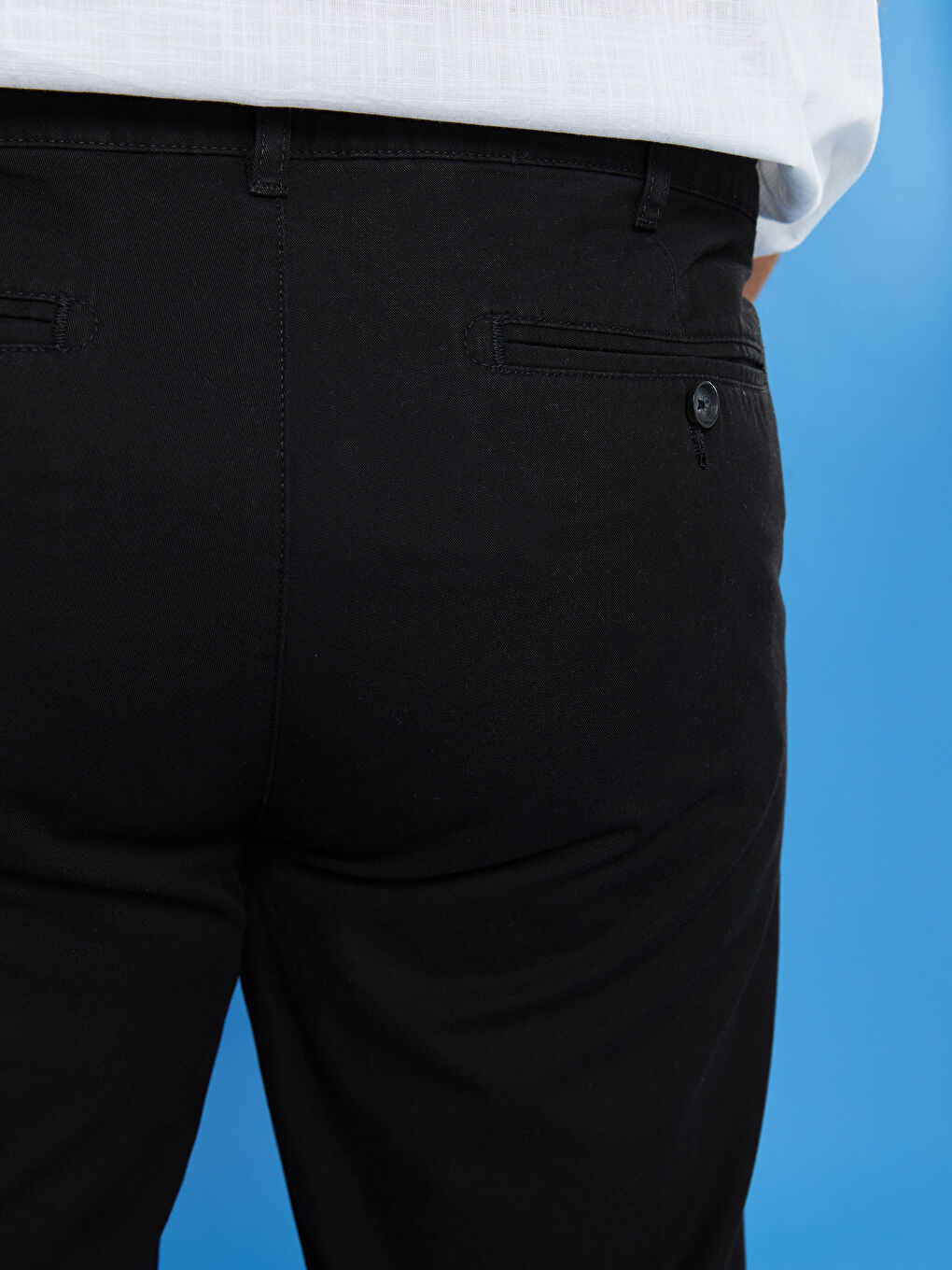 Pantaloni Chino pentru Bărbați Mărime Plus Croială Largă Gabardină-2