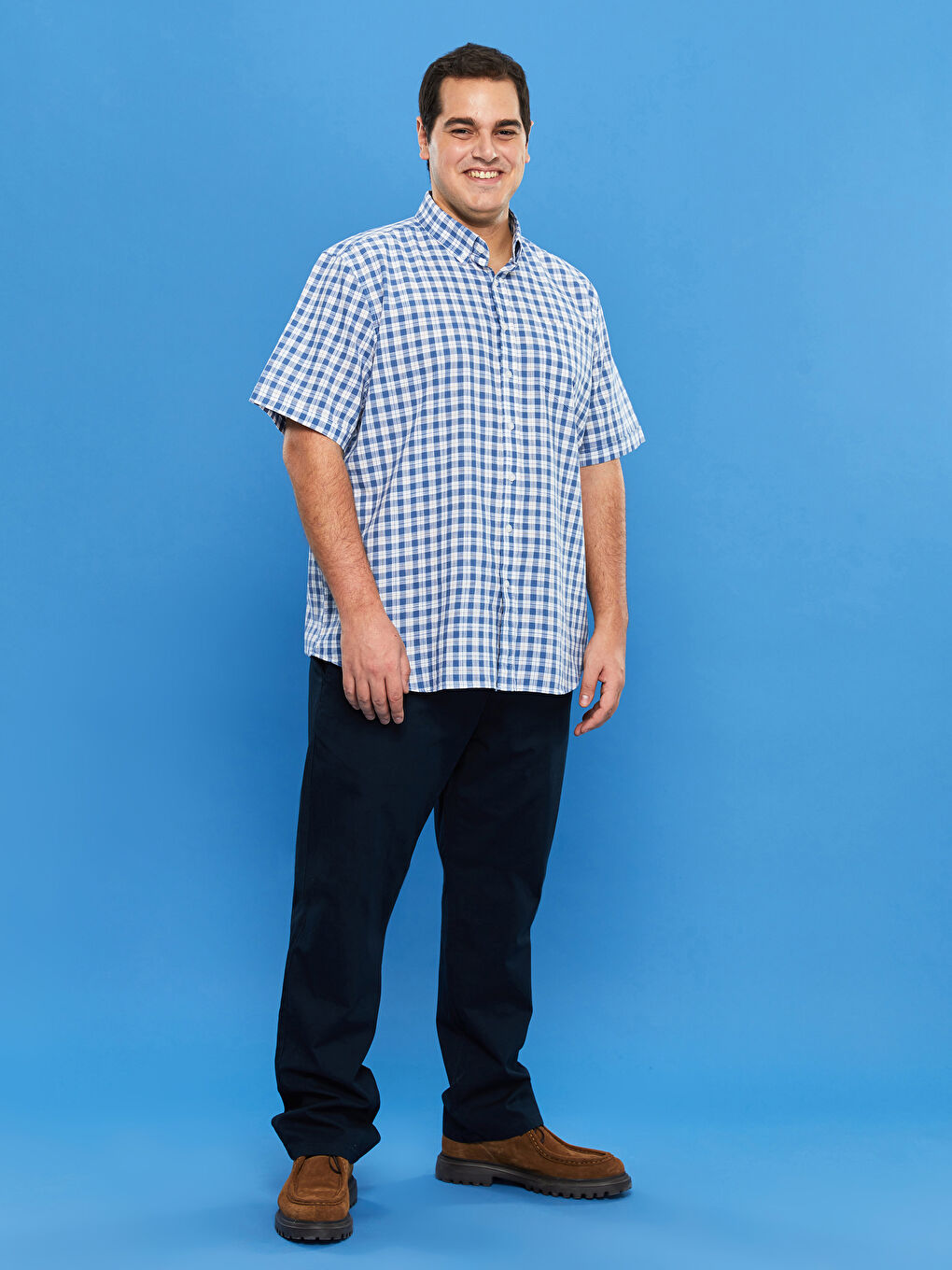 بنطلون تشينو رجالي مقاس كبير بقصة واسعة من الجبردين-2