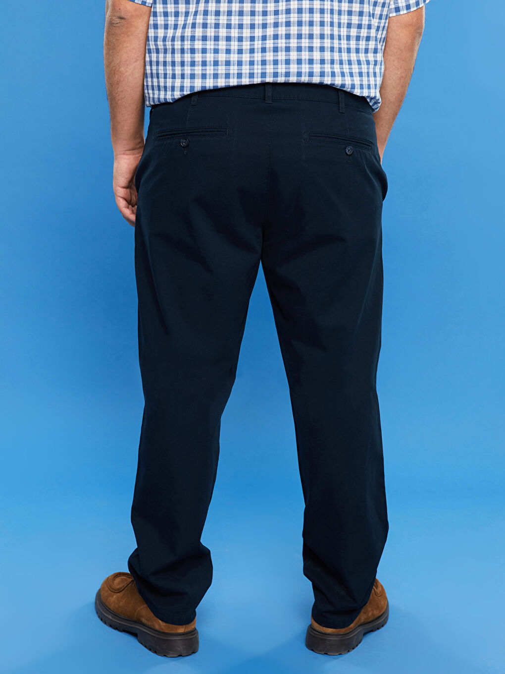 بنطلون تشينو رجالي مقاس كبير بقصة واسعة من الجبردين-5