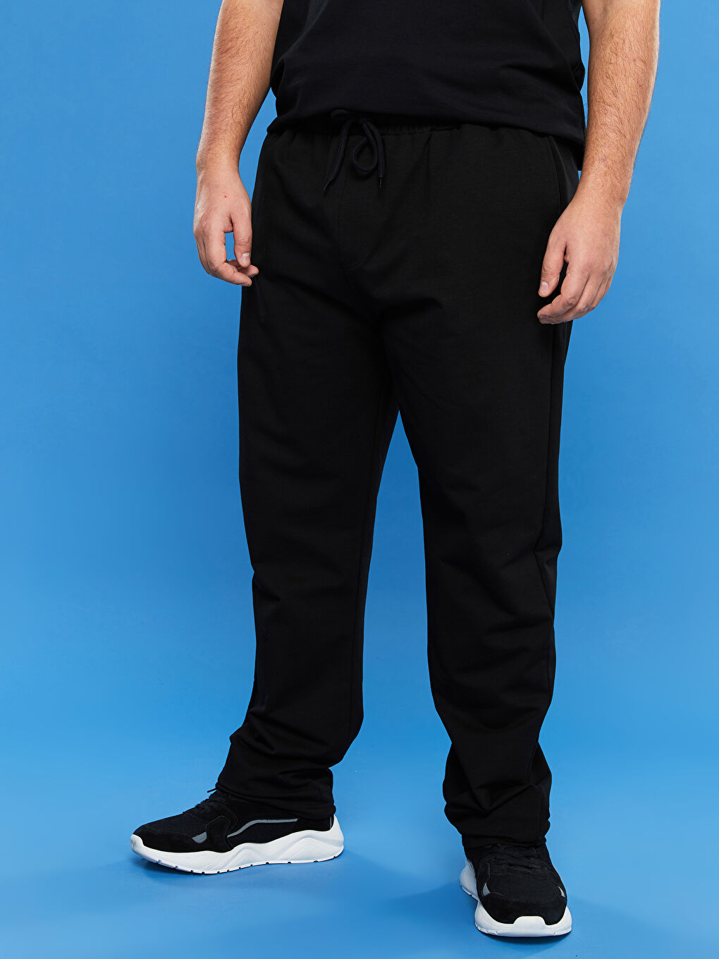 Plus Size Waist Elastic Tracksuit Bottom-3