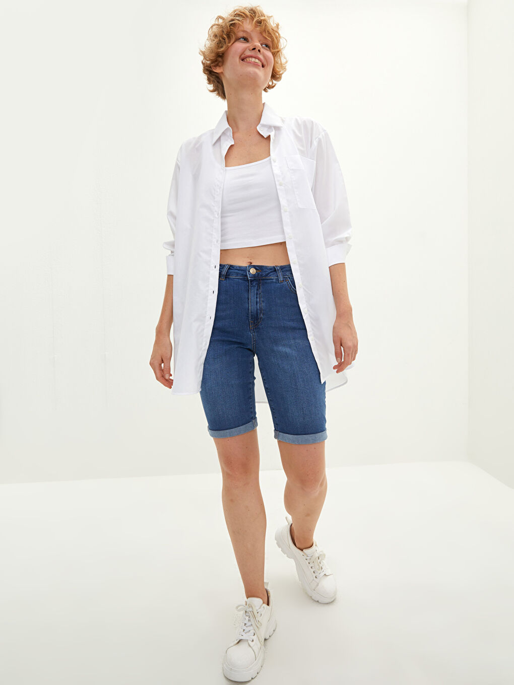 High Waist Pocket Detailed Women's Rodeo Jean Shorts -S1MI01Z8-507