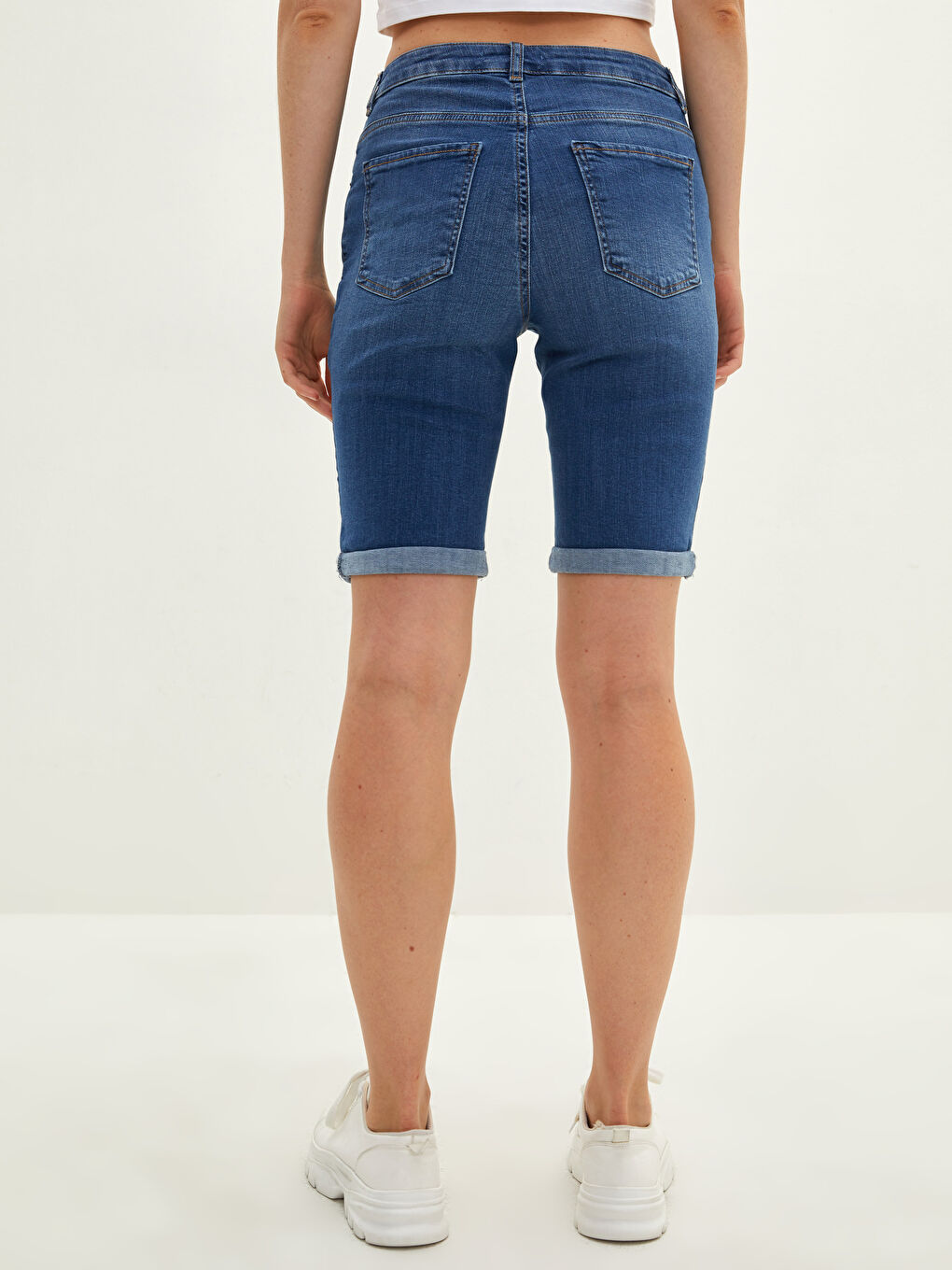 High Waist Pocket Detailed Women's Rodeo Jean Shorts -S1MI01Z8-507