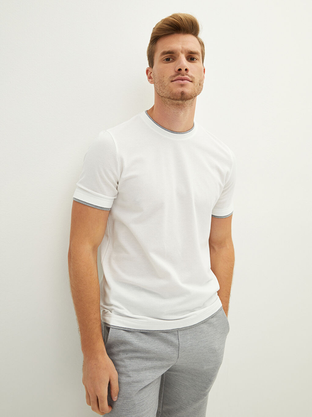 Crew Neck Jersey Men's T-Shirt-1