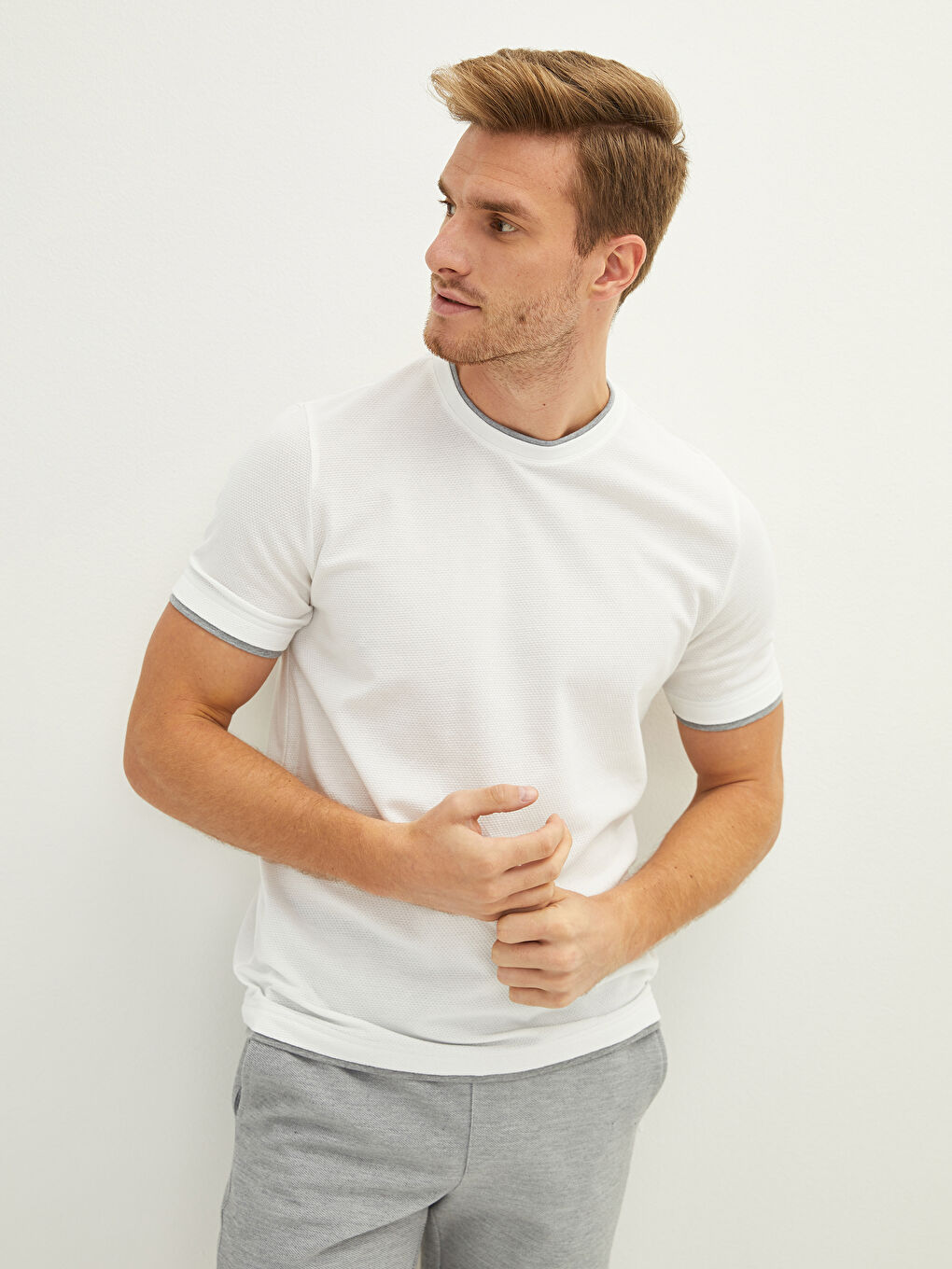 Crew Neck Jersey Men's T-Shirt-2