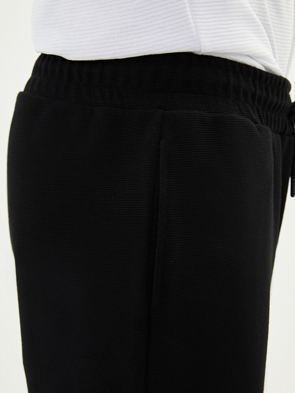 Siyah Standart Kalıp Erkek Roller Şort-2