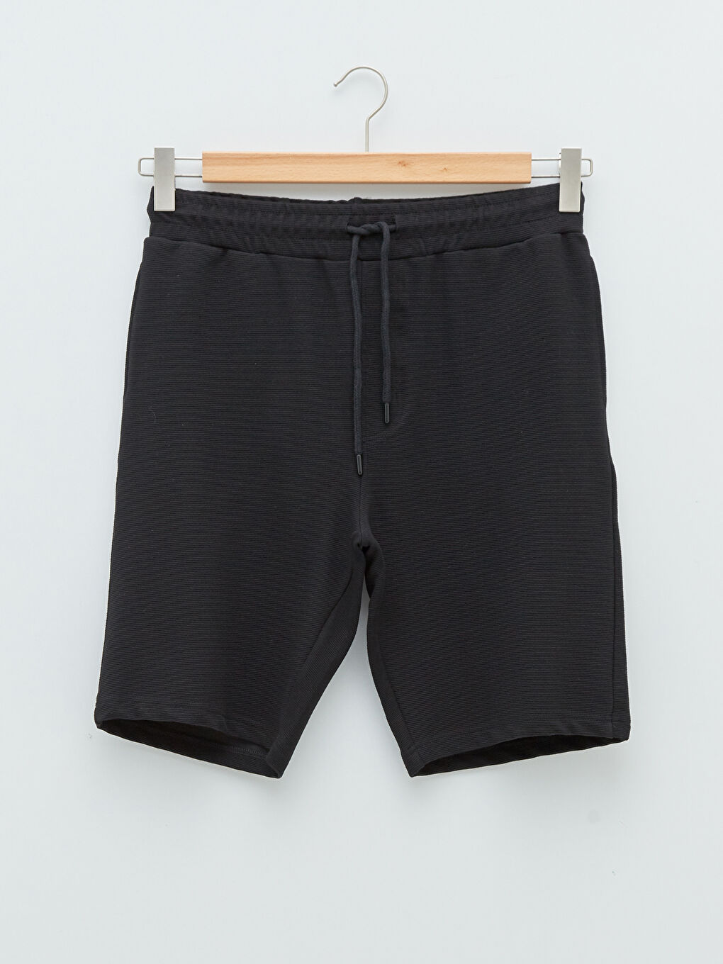 Siyah Standart Kalıp Erkek Roller Şort-5