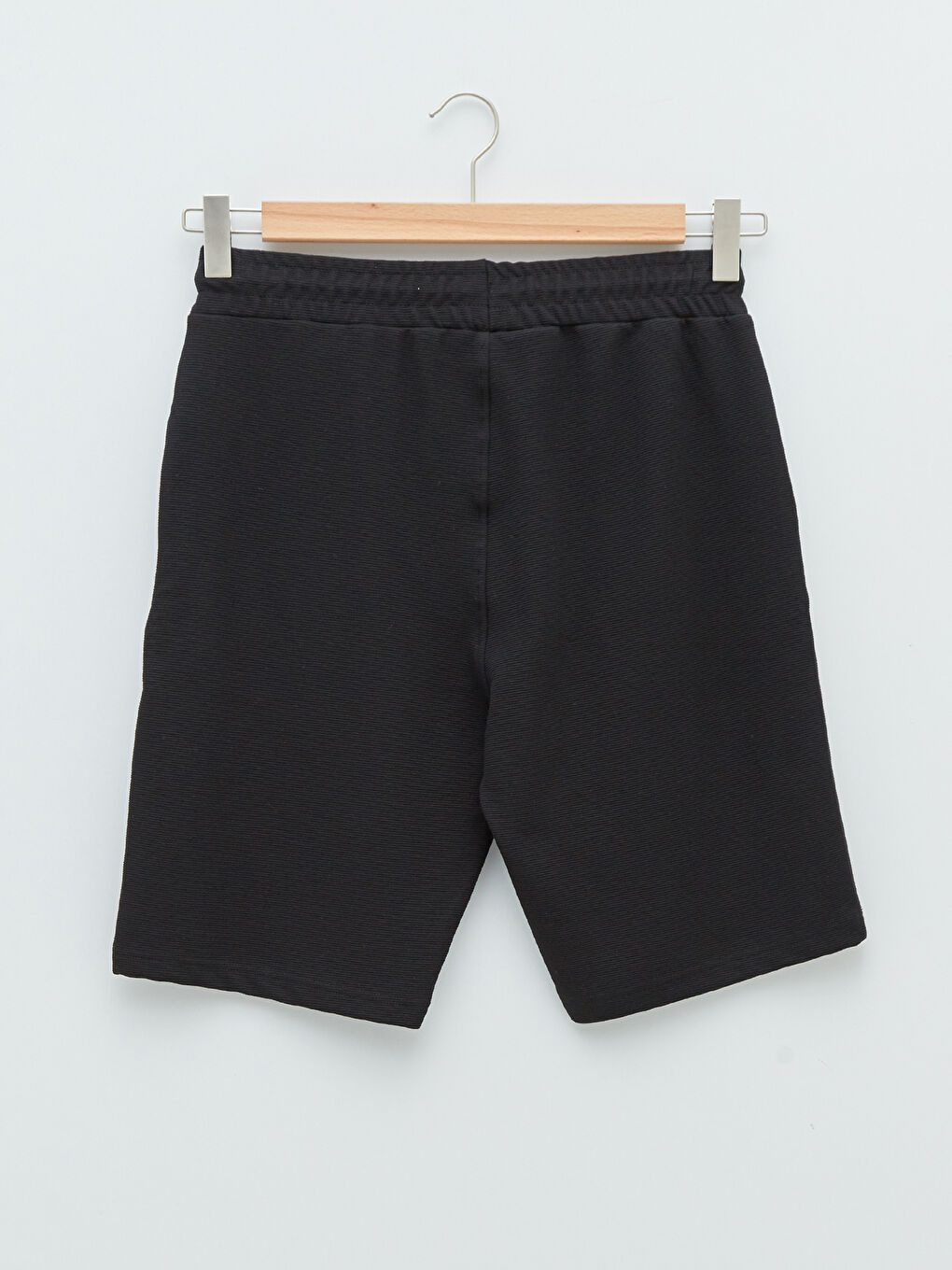 Siyah Standart Kalıp Erkek Roller Şort-6