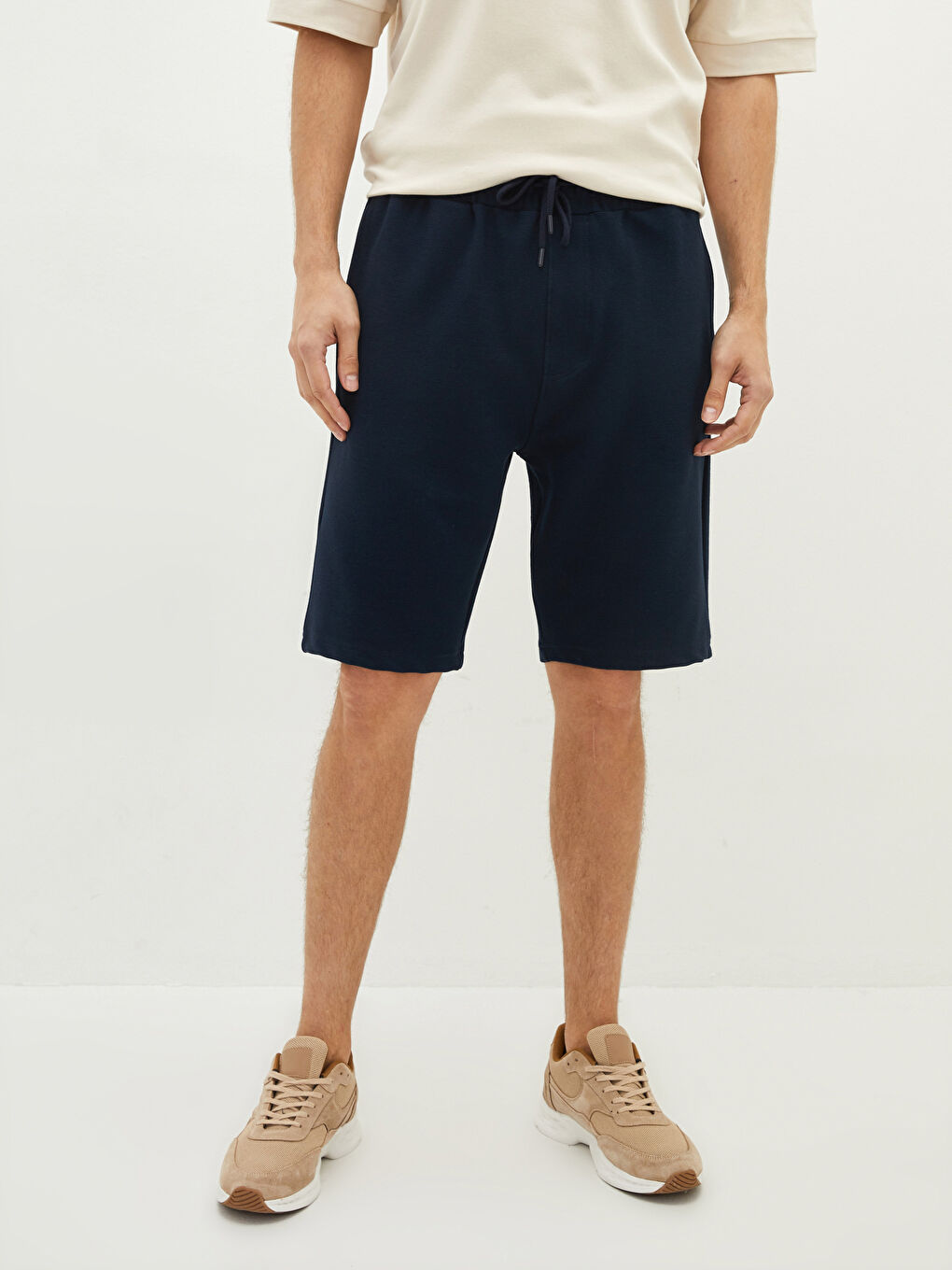 Lacivert Standart Kalıp Erkek Roller Şort-2