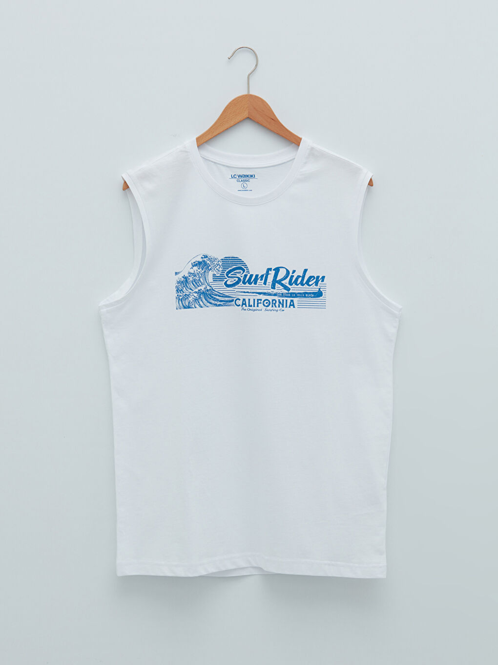 قميص داخلي بدون أكمام مطبوع بكول مدور قطن رجال-5