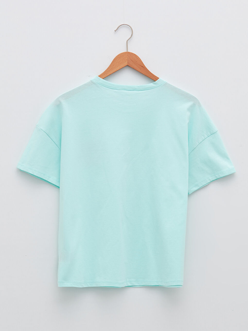 Turkuaz Bisiklet Yaka Baskılı Kısa Kollu Pamuklu Kadın Şortlu Pijama Takımı-8