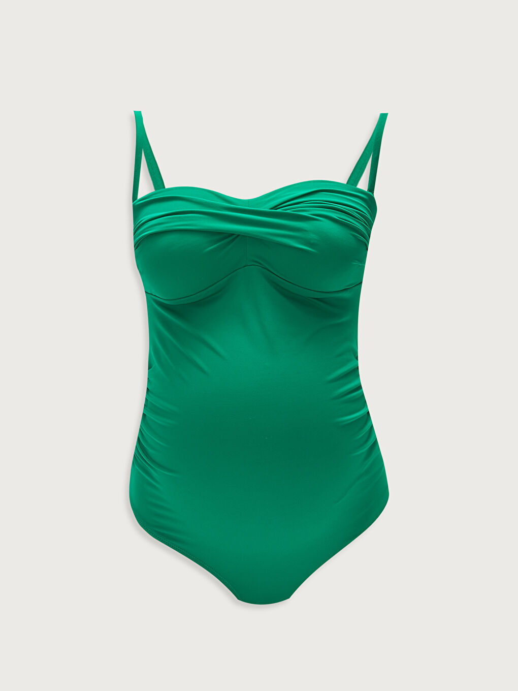 Strapless Flat Maternity Swimsuit with Adjustable Straps