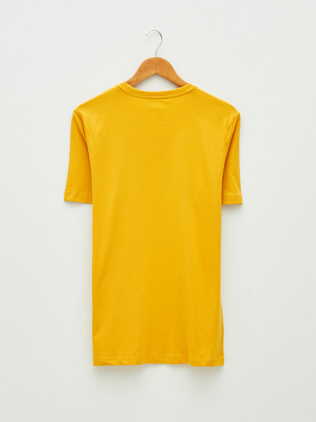Sarı Bisiklet Yaka Kısa Kollu Baskılı Penye Erkek Tişört-6