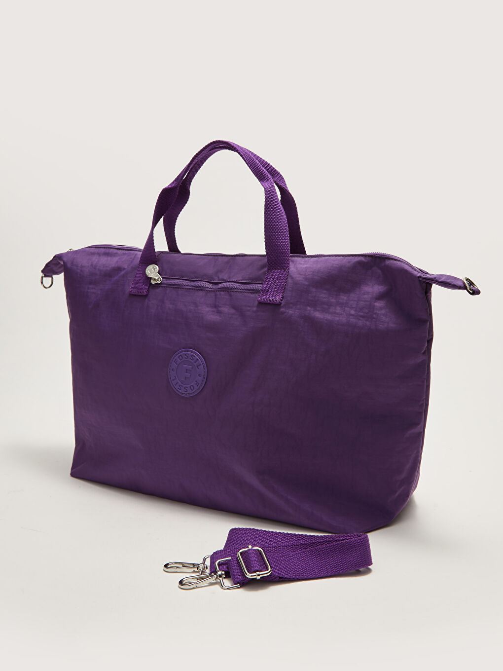 Mor Fossil Etiket Detaylı Kadın Kol Çantası