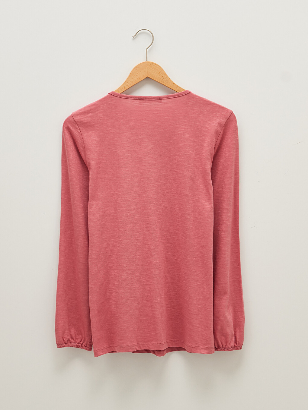 Tie Collar Embroidered Long Sleeve Cotton Women's Blouse-6