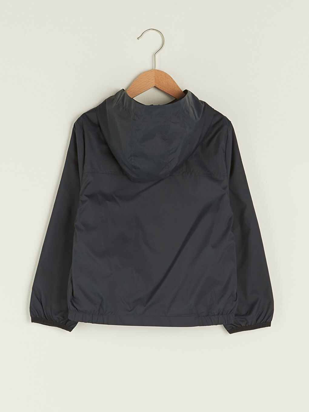 Lacivert Kapüşonlu Erkek Çocuk İnce Yağmurluk-5