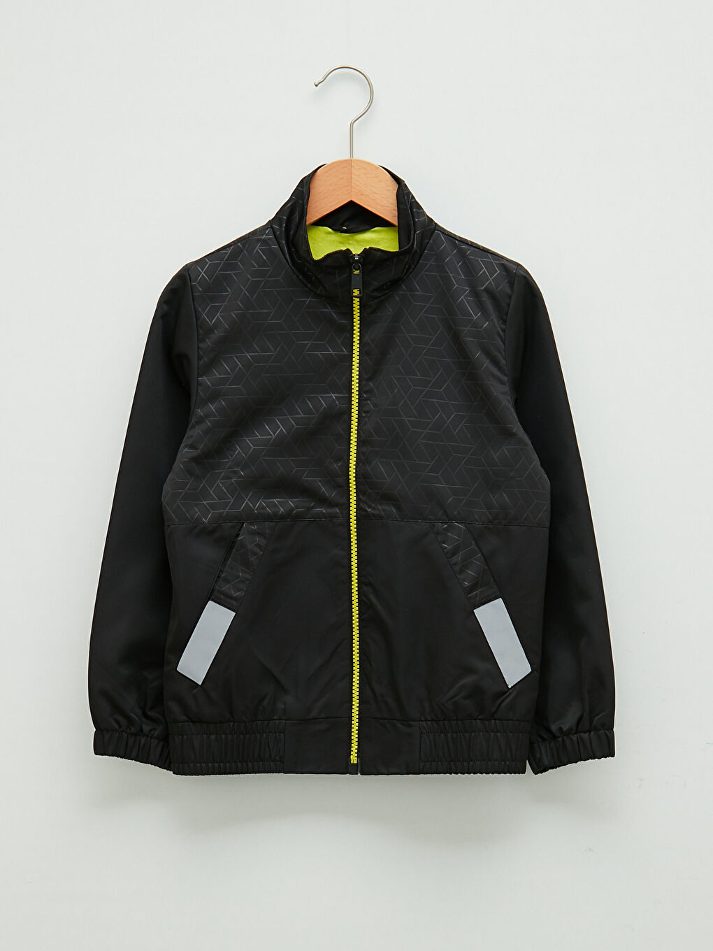 Siyah Dik Yaka Desenli Uzun Kollu Erkek Çocuk Eşofman Takım-1