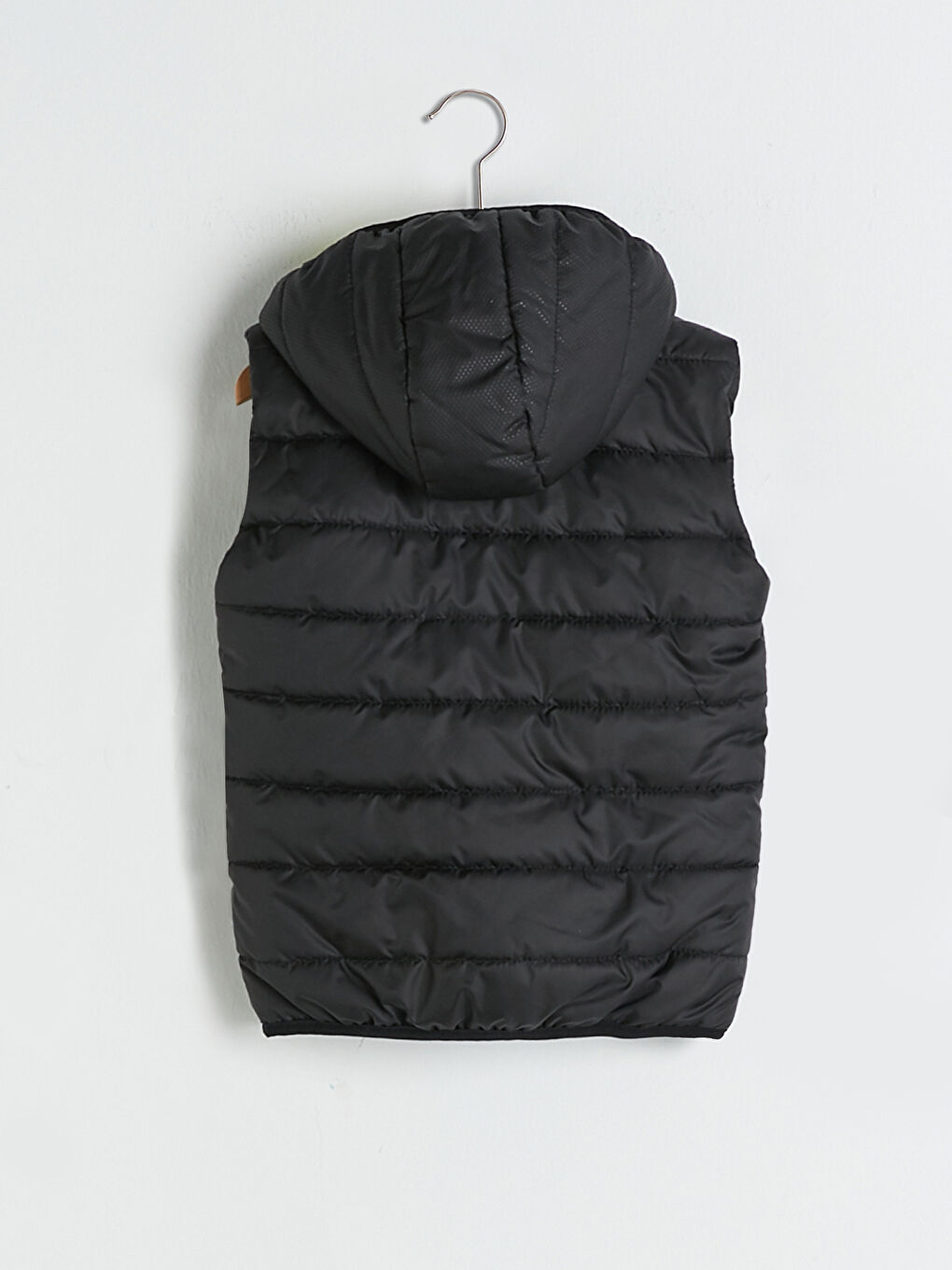 Siyah Kapüşonlu Kalın Erkek Çocuk Şişme Yelek-2