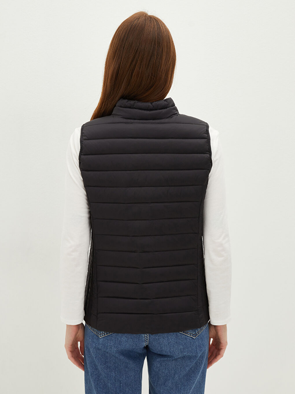 Women's Vest and Bag With Stand Collar Zipper Closure Sleeveless-5