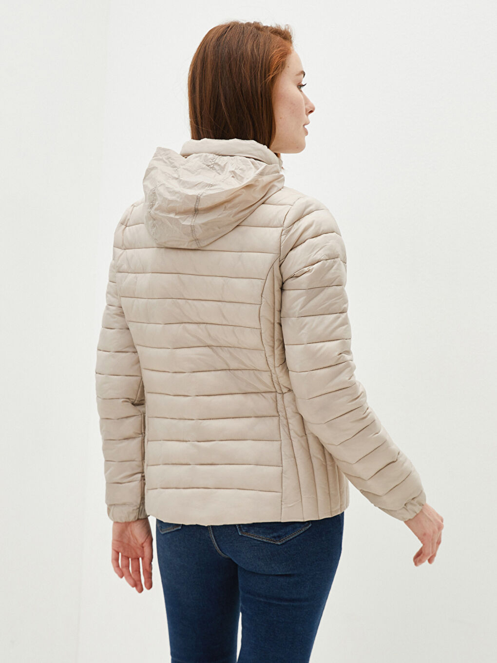 Скрытый худи с воротником-трубой, на молнии, с длинным рукавом, тонкий женский пуховик и сумка-6