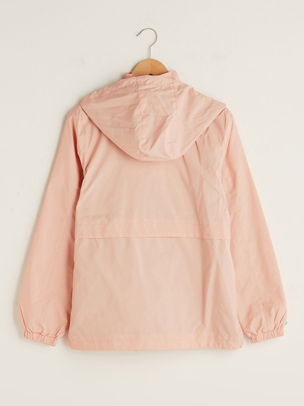 Әйелдерге арналған капюшонды жағалы стандартты пішім ұзын жеңді найзағайлы жаңбырға арналған күрте-7