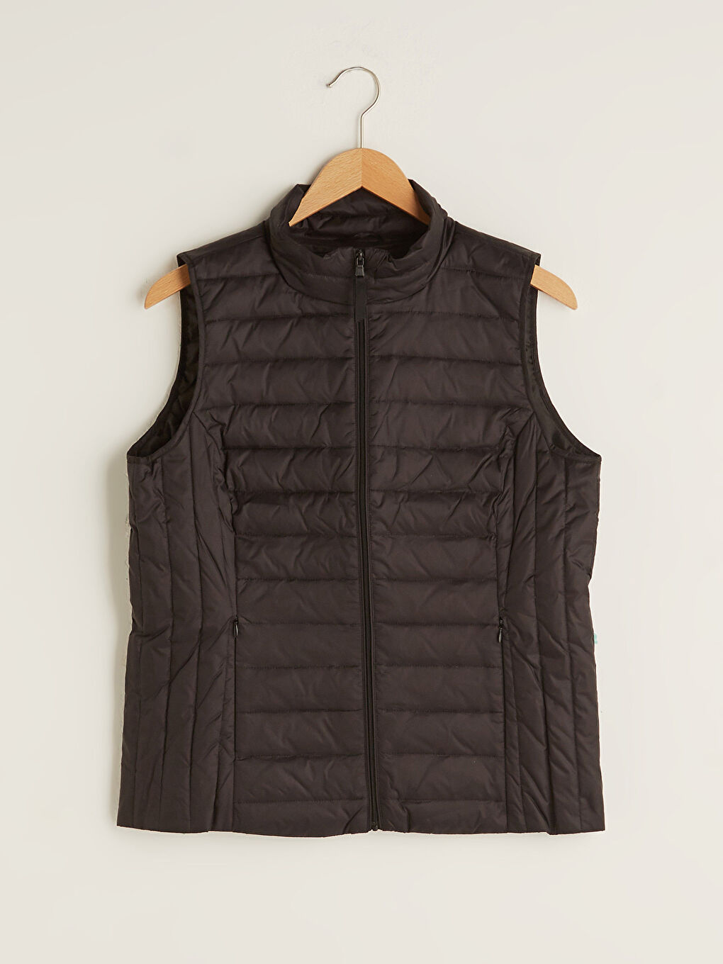 ძაბრისებრი საყელო სწორი უმკლავო ელვაშესაკრავით ქალებისთვის დუტის ჟილეტი და ჩანთა-5