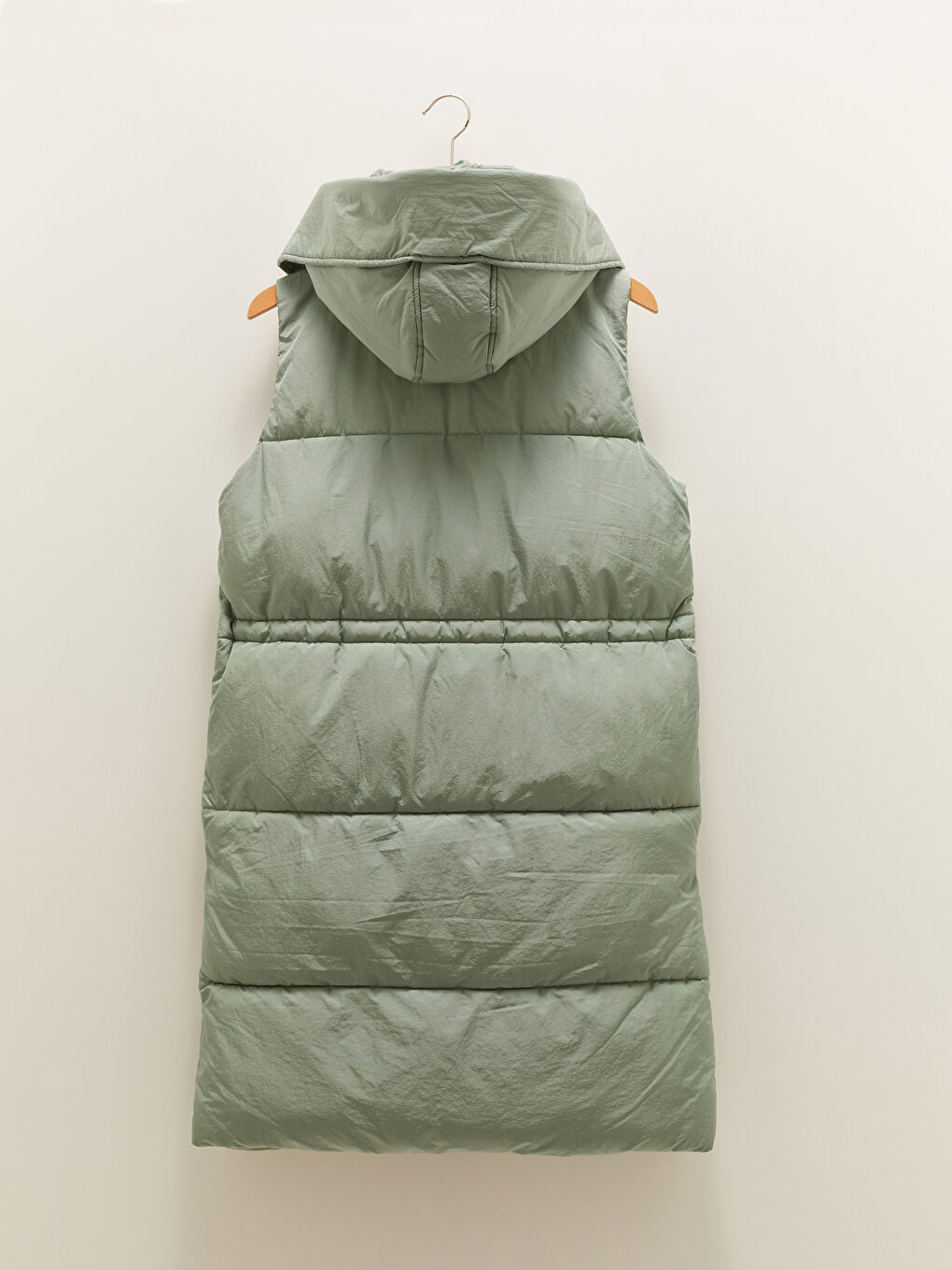 Дутый жилет с капюшоном, стандартный, без рукавов, с карманами для женщин-6