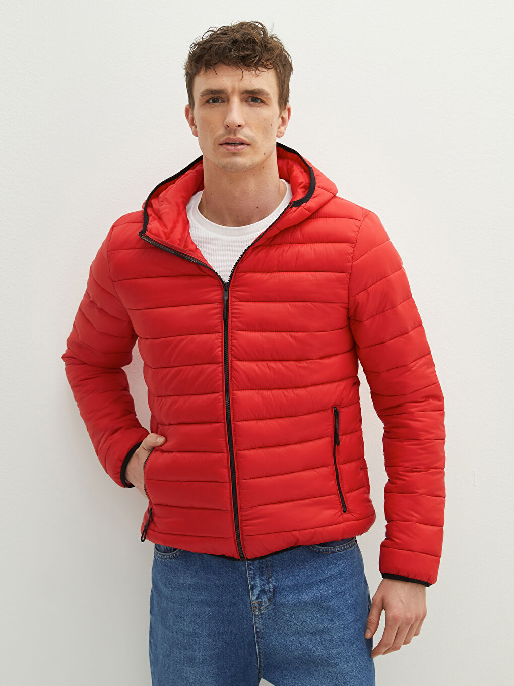 Slim Fit Hooded Men's Puffer Coat-1