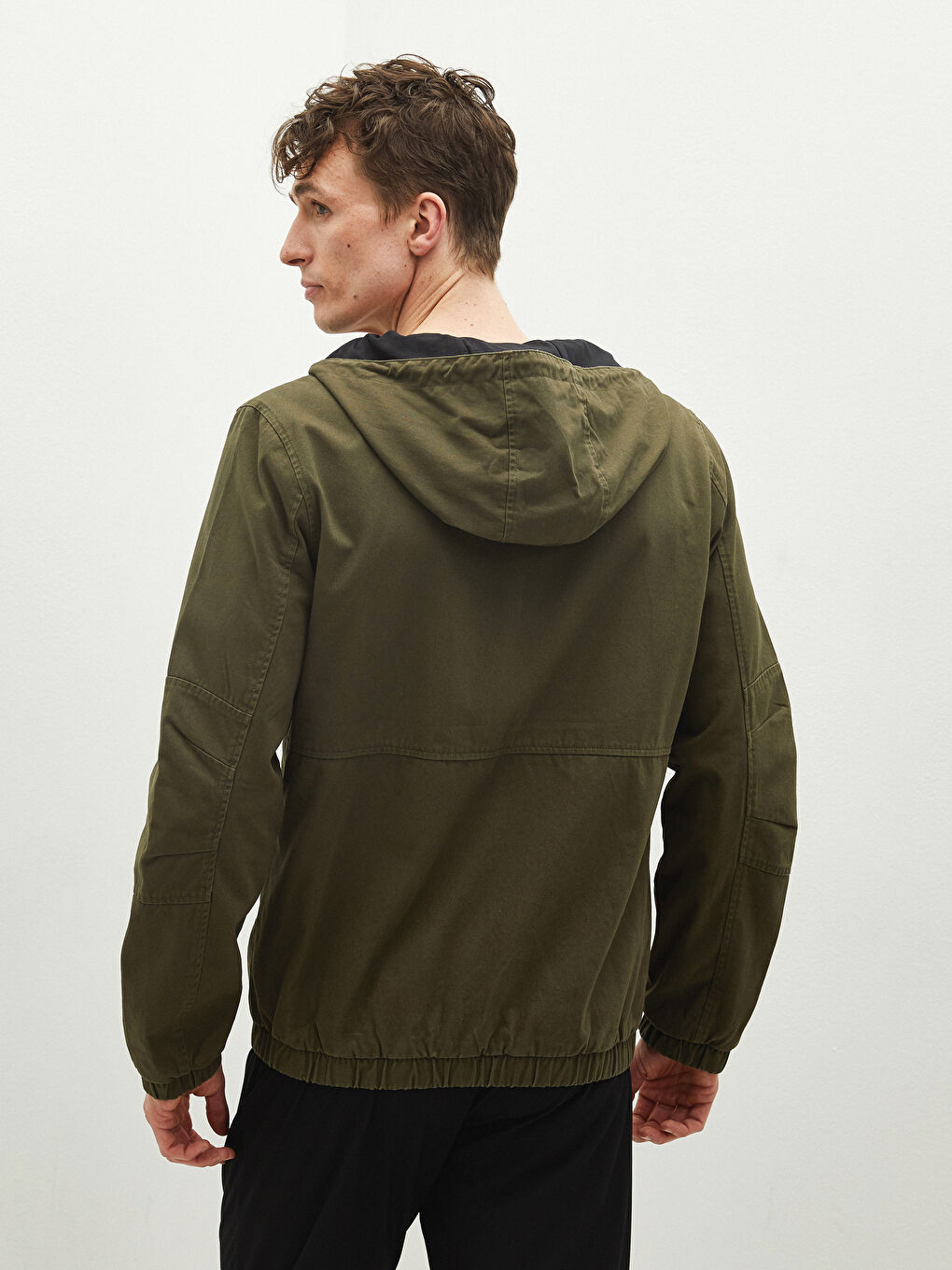 Стандартное Тонкое Мужское Пальто С Капюшоном-5